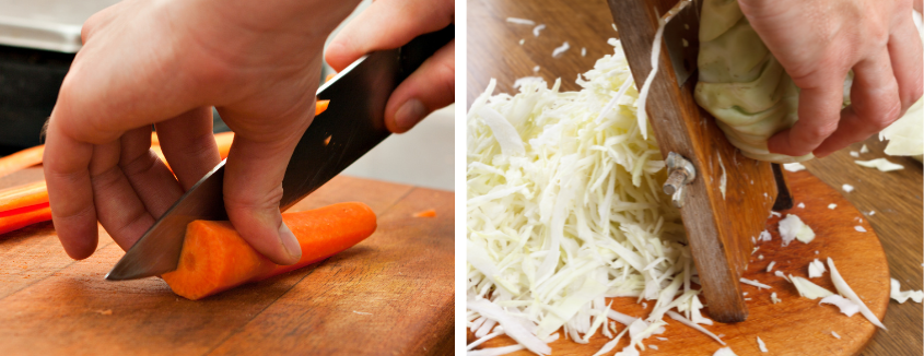 Carrots and White Cabbage